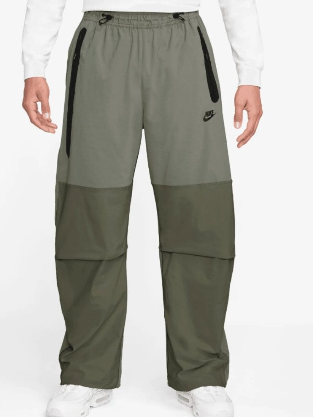 Nike Tech Woven Oversized Pants Mens Size 2XL/M  Olive-Black HM7158-321 $120 NWT